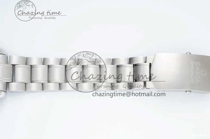 0720 Cozy Speedmaster Racing Master SS HKF Best Edition Black White Dial on SS Bracelet A 7807
